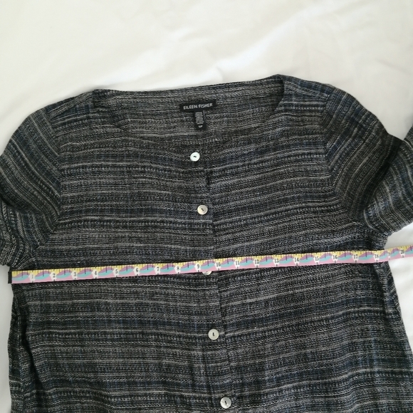 Eileen Fisher Coastline Organic Linen Tunic Button Up Small - Picture 14 of 16